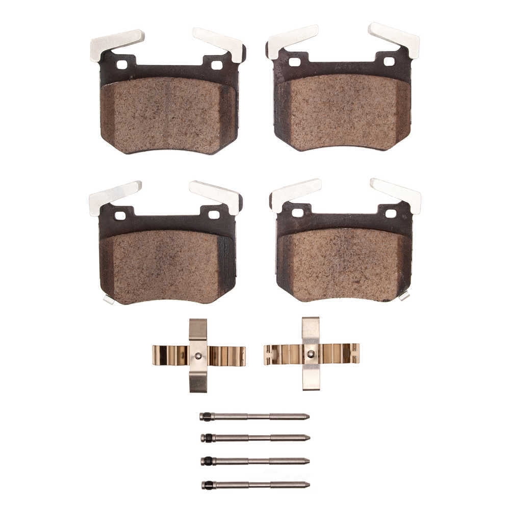 Dynamic Friction Company 1552-2144-01 DFC 5000 Advanced Brake Pads - Low Metallic and Hardware Kit