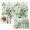 White Green Gray Green, variant on Watercolor Botanical Green Placemats Set of 6, Eucalyptus Leaves Washable Wipeable Table Mats for Dining Tables, Indoor Outdoor Kitchen Place Mats for Holiday Party Table Decor
