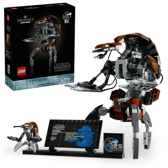 LEGO Star Wars Droideka Model for Build and Display, Collectible Brick Built Destroyer Droid Figure for May The 4th Be with You Décor, Star Wars Fan Gift Idea for Adul