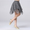 thumbnail image 3 of Gibobby faldas deportivas para mujer Ropa de actuación, disfraz de vientre , falda de lentejuelas irregul, falda de baile para mujer(D， Talla única), 3 of 3