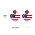 thumbnail image 5 of HengDidi Patriotic Teardrop Wooden Earrings - Lightweight Red White Blue Jewelry for 4th of July, Weddings & Special Occasions, Handcrafted Women's Fashion Accessories, 5 of 7