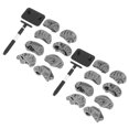 thumbnail image 1 of 2X Car Window Cleaner Brush,Windshield Glass Cleaning Tool Extendable Aluminum Handle with 8Pcs Microfiber Covers, 1 of 8