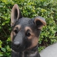 thumbnail image 3 of 14" H German Shepherd Puppy Garden Statue Polyresin, 3 of 5