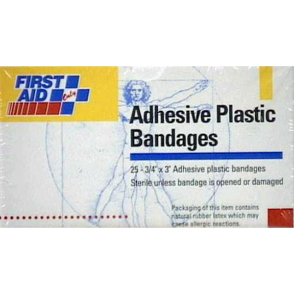 First Aid Only Adhesive Bandages 3/4" x 3" (1-001) 54125