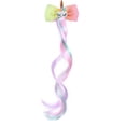 thumbnail image 4 of 4 piezas de horquilla con rizos, peluca para niña, cabello trenzado, accesorio para el cabello con lazo de estrella de princesa unicornio, fiesta de disfraces JM, 4 of 5