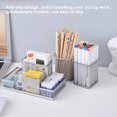 thumbnail image 4 of mmirethe Porte-Crayon Portable Enduit Remplacement Antidérapant Bord Rond Lavable 3 Compartiments Bureau Organisateur Conteneur Rose Rouge, 4 of 6