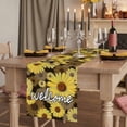 thumbnail image 2 of Table Runners 108 Inches Long Dress Scarves, Spring Daisy Farmhouse Coffee/Dining/Kitchen Table Runner for Living Room, Botanical Brown Yellow Flowers Oil Painting 13x108 Inch, 2 of 9