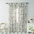 thumbnail image 3 of 2 Panels Floral Curtains Set, Farmhouse Curtain Back Tab Drapes for Living Room Bedroom Light Filtering Vintage Rod Pocket Curtains, 3 of 5