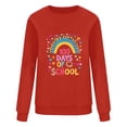 thumbnail image 5 of Xuyuer Women 100 Days of School Sweatshirt: Funny Teacher Shirts School Teaching Long Sleeves Teachers Gifts Tops Teacher Graphic T-Shirts School Days Tee Tops, 5 of 6