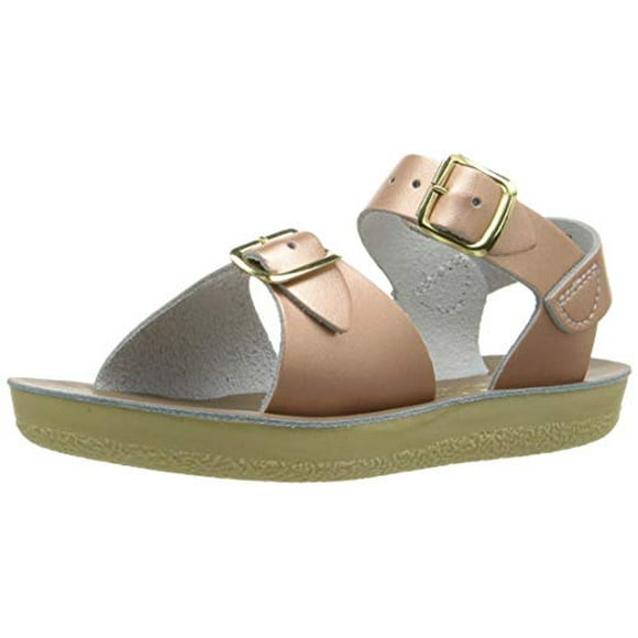 by HOY Shoe Girls' Sun-San Surfer Flat Sandal, Rose Gold, 7 M US Toddler