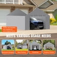 thumbnail image 3 of VEVOR Carport Replacement Canopy Cover Side Wall 13 x 20 ft, Garage Tent Shelter Tarp Heavy-Duty Waterproof & UV Protected, Easy Installation with Ball Bungees,Grey (Top and Frame Not Included), 3 of 9