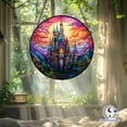 thumbnail image 3 of Fantasy Castle Stained Glass Suncatcher, Colorful Castle Window Home Decor Design, Perfect Gift for Home Decor, Magical Gift for He 4303514548, 3 of 4