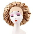 thumbnail image 2 of Satin Bonnet Silk Bonnet for Sleeping, Bonnets for Black Women Bonnet for Sleeping Large Sleep Cap, Wide Soft Band Bonnet for Curly Hair, 2 of 6