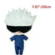 thumbnail image 5 of Jujutsu Kaisen Satoru Gojo - Peluche de hombre guapo, cabello blanco, ojos azules, ojos vendados, juguete suave para fanáticos del anime, colección de personajes de 20 cm, 5 of 5