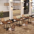 thumbnail image 5 of Tribesigns Round Dining Table Set of 2, 31.5" Industrial Dinner Table with Metal Base, 5 of 6