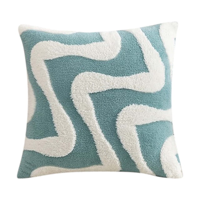 Velvet Sofa Cushion Cover 40 cm x 40 cm Geometric Snowflake Pattern With Invisible Zipper For Office Or Home Decor