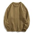 thumbnail image 2 of Vedolay Mens Lightweight Sweaters Cute Long Sleeve Sweaters Loose Tops Knit Pullover Yellow,M, 2 of 4