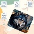 thumbnail image 3 of Wolf Desk Pad Mousepad, Square 8.3x9.8 Inch Non-Slip Rubber Bottom Printed Desk Mat, Suitable for Office and Gaming, 3 of 6