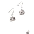 thumbnail image 2 of Silvertone Loved Elephant with Baby Heart French Earrings, 2 of 4