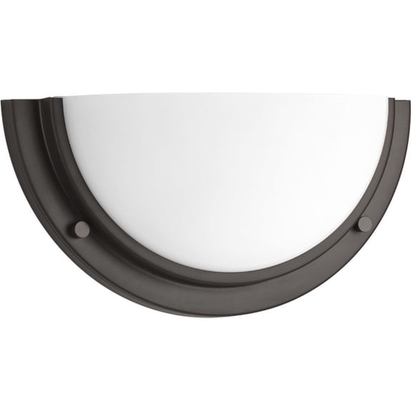 Progress Lighting Apogee 1-Light LED Wall Sconce, Architectural Bronze, Etched Glass Shade