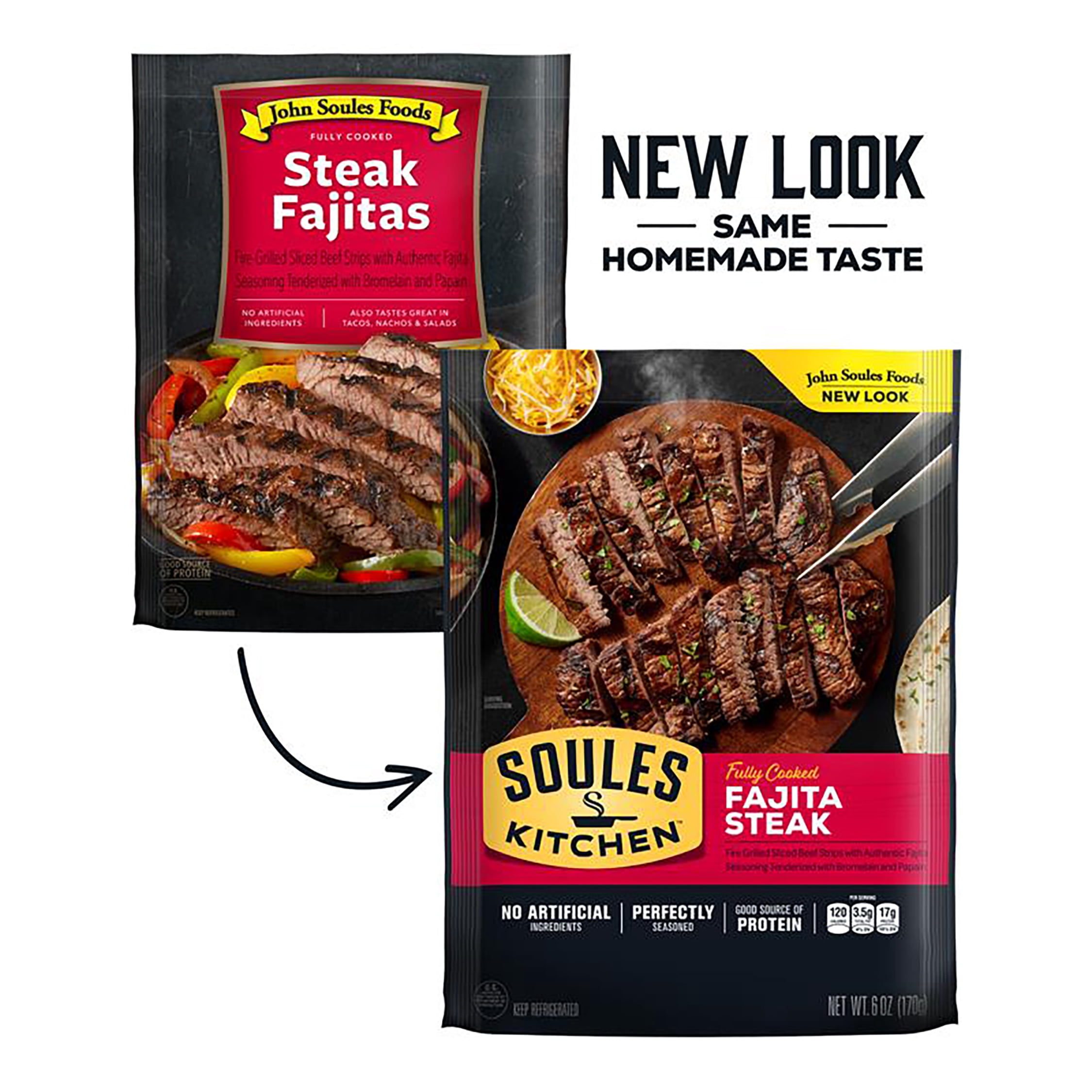 Soules Kitchen® Fully Cooked Beef Fajitas 6 oz. Bag