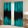 thumbnail image 2 of Homewish Modern Geometric Stripe Curtains Pack of 2 (42x84 Each).Abstract Waves Lines Curtains Blackout,Black Cyan Bedroom Curtains For Boys Kids,Microfiber Bedroom Decor, 2 of 6