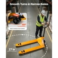 thumbnail image 4 of VEVOR Pallet Jack, 5500 lbs Load Capacity, Manual Pallet Truck with 48L x 27W Inch Forks for Material Handling, 3.35-7.1 Inch Fork Lift Height Range, Suitable for Warehouse, Supermarket, 4 of 9
