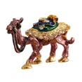 thumbnail image 4 of Caja joyero con forma de camello, organizador de joyas, estatua decorativa, arte coleccionable Marrón, 4 of 9