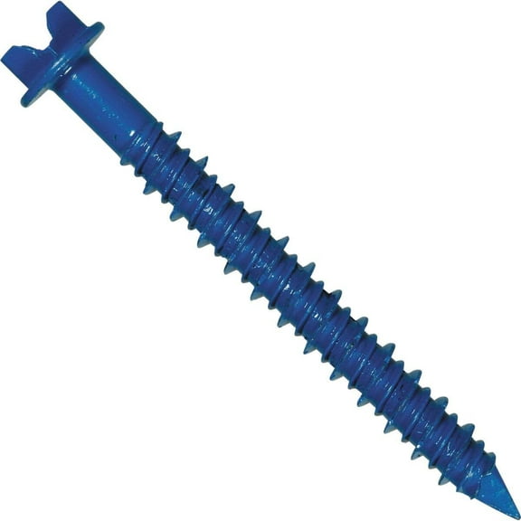 Hillman Concrete Screw With Washer Tapper - Slotted Hex, Steel - 25 Count, 1/4 In. x 1-1/4 In.