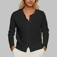 thumbnail image 4 of Lightweight Cardigan Sweaters for Women 2025 Long Sleeve Crewneck Button Down Cropped Knit Sweater Cardigans Outerwear, 4 of 8