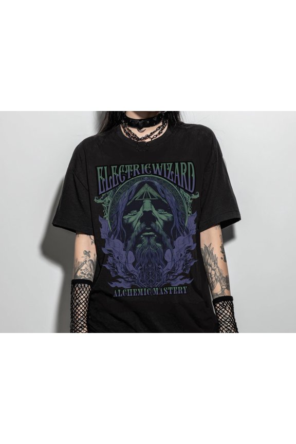 Psychedelic T-Shirt, Retro 70s Graphic Tee, Vintage Rock Shirt, Trippy Gothic Style, Punk Grunge Apparel, Unisex Gildan 5000
