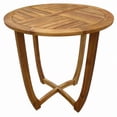 thumbnail image 5 of Outdoor Round Acacia Wood Accent Table, 27.5 inch Teak, 5 of 10