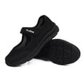 thumbnail image 2 of Missfiona Womens Mary Jane Sneakers Walking Shoes Breathable Granny Flat Work Shoes(6.5,Black), 2 of 6