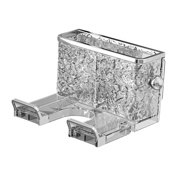 Soporte para secador de pelo Salvador montado en la pared gris 17 cm x 14,5 cm x 10 cm