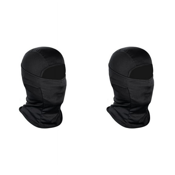 2X Black Ski Mask for Men and Women, UV Protection Mask, Suitable for Motorcycles and Snowboards,2 x outdoor mask,Black