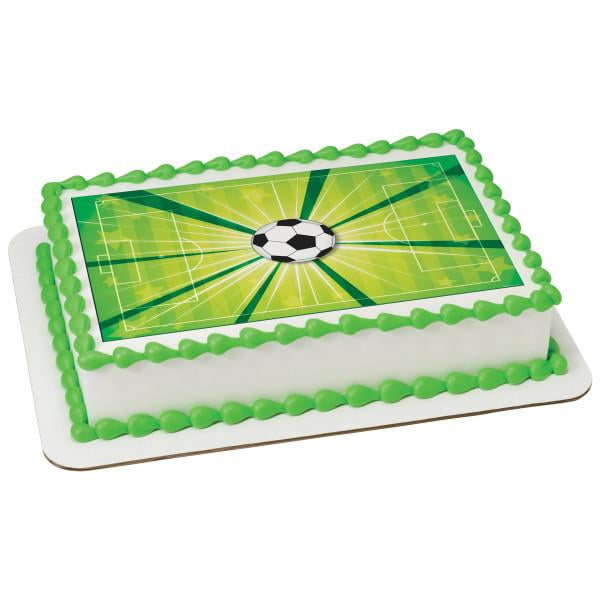 Soccer Field Edible Cake Topper Image