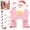 Pink, variant on Christmas Toss Game Set Gingerbread House Family Throwing Game Accessories with Candy Cane Sticks & Soft Balls For Holiday Party Gathering