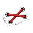thumbnail image 3 of Red Waterproof Decorative Vinyl Sticker Simulating Shoelace Stitch For Car Window Laptop Surface Durable Pvc Material 3.14 X 1.96 Inches, 3 of 7