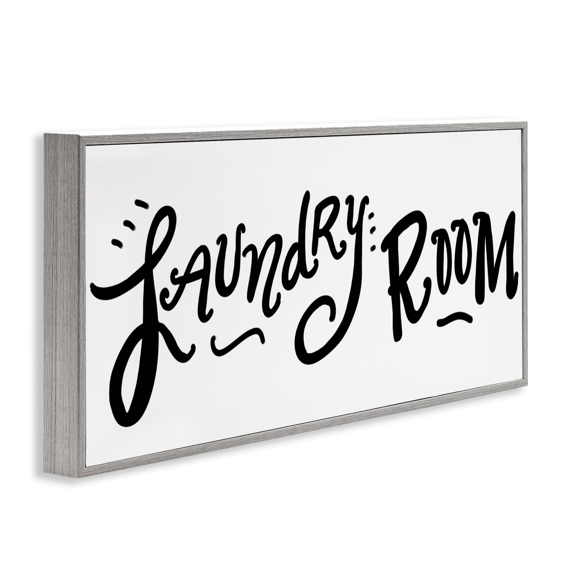Stupell Industries Laundry Room Fun Typography Gray Framed Giclee Art, design by SD Graphics Studio