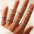 thumbnail image 1 of Anillos a juego de estrella y luna para Mujer, Anillos de Mujer, conjunto de Anillo de oro, Bagues, Anillo para niñas, joyería Bohemia, accesorios de Slytherin Tan Jianjun  unisex, 1 of 2