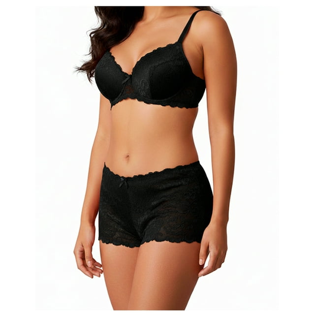 Conjunto De Brasier Y Cachetero De Encaje