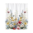 thumbnail image 2 of Sahpxhe Shower Curtain Watercolor Wildflower Shower Curtain Liner,Waterproof Bathroom Decoration and Separation with 12 Hooks for Shower,47.2X70.9in,Multicolor-A, 2 of 6