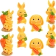 thumbnail image 4 of 8pcs Cute Bunny Miniature Rabbit Figurines DIY Resin Bunny Decorations for Easter Micro Landscape Decor, 4 of 7