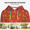 thumbnail image 4 of Kdxio Pizza Cartoon Print Womens Oversized Hoodies Sweatshirts Hooded Pullover Tops Sweaters Casual-XX-Large, 4 of 7