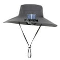 thumbnail image 4 of Milageto Cooling Fan Hats Adjustable 3 Speeds Sun Hat for Men and Women Travel Summer dark gray, 4 of 8