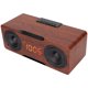 thumbnail image 4 of Altavoz Bluetooth de madera Reloj digital Altavoz inalámbrico compatible con reproducción de tarjeta de memoria auxiliar Bluetooth Grano de madera marrón, 4 of 5