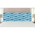 thumbnail image 1 of Sea Animals Headboard, Cartoon Abstract Whale Pattern Nautical Natural Large Fish Underwater Print, Upholstered Decorative Metal Bed Headboard with Memory Foam, King Size, Blue White, by Ambesonne, 1 of 4