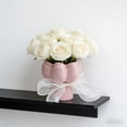 thumbnail image 6 of Qocolcyl Tulip-Shaped Ceramic Bud Vase,Small Flower Vase with Ribbon Bow, Glossy Finish, Leakproof,for Home Wedding Table Decor, 6 of 6