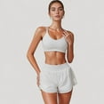 thumbnail image 4 of Women's High Waist Running Shorts with Built-In Liner and Side Pockets for Storage - Large, White, 4 of 7