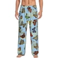 thumbnail image 1 of Fotbe Multicolored Butterflies Pantalones de Pijama para Hombre, Pantalones de Dormir, Pantalones de Casa con Cintura Ajustable y Bolsillos-Large, 1 of 6